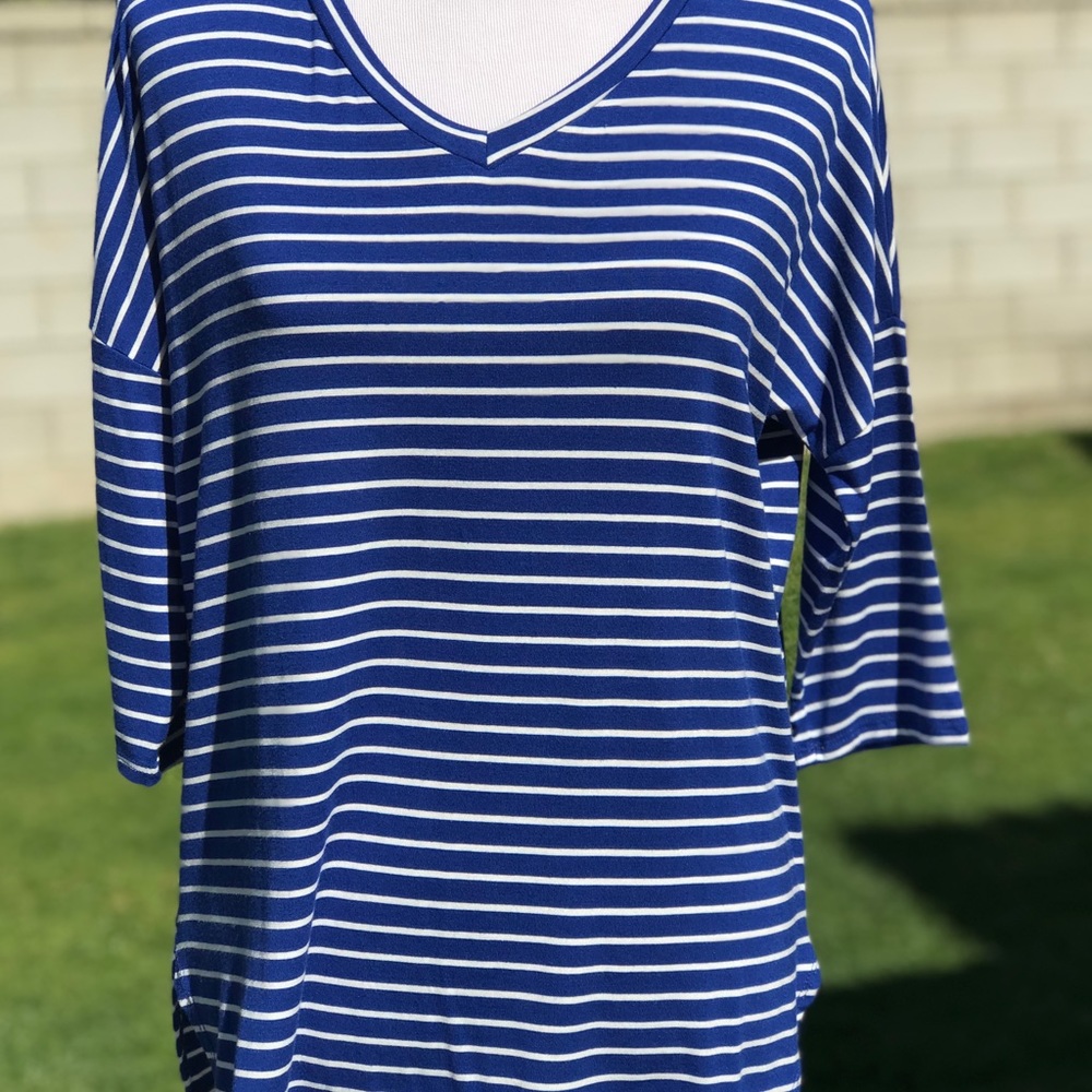 Royal blue dolman tunic